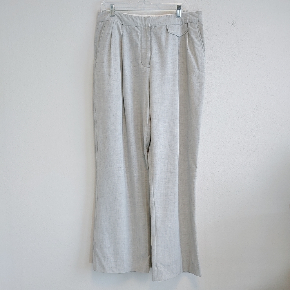 3.1 Phillip Lim Gray Virgin Wool Blend High Waisted Pants Sz 10 Quiet Luxury
